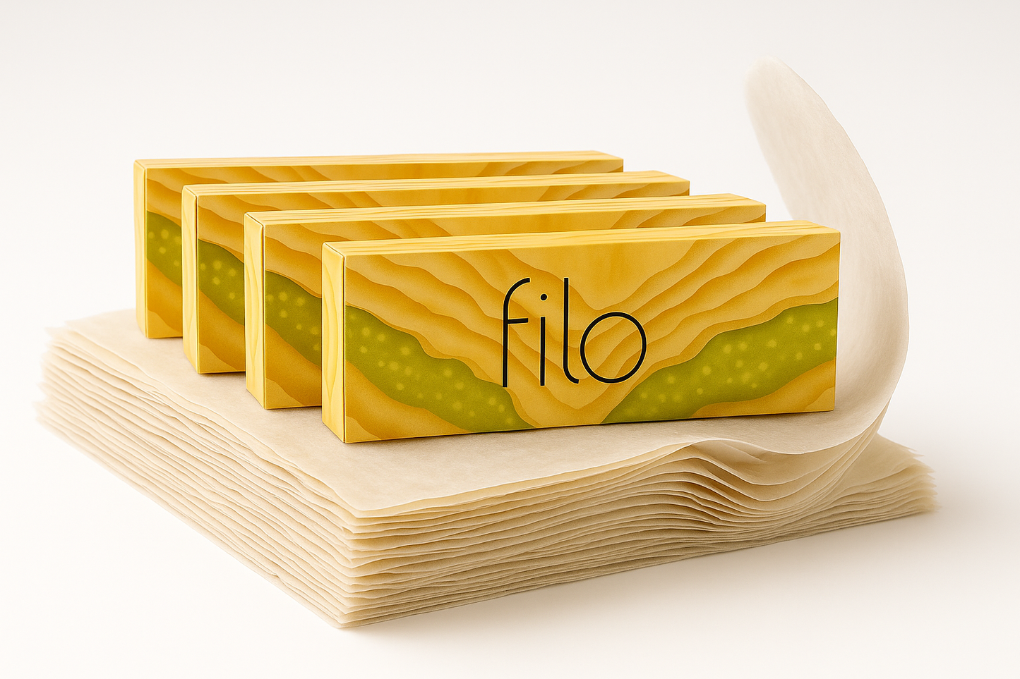 Phyllo Dough 4 Packs – non-refrigerated, ready to use